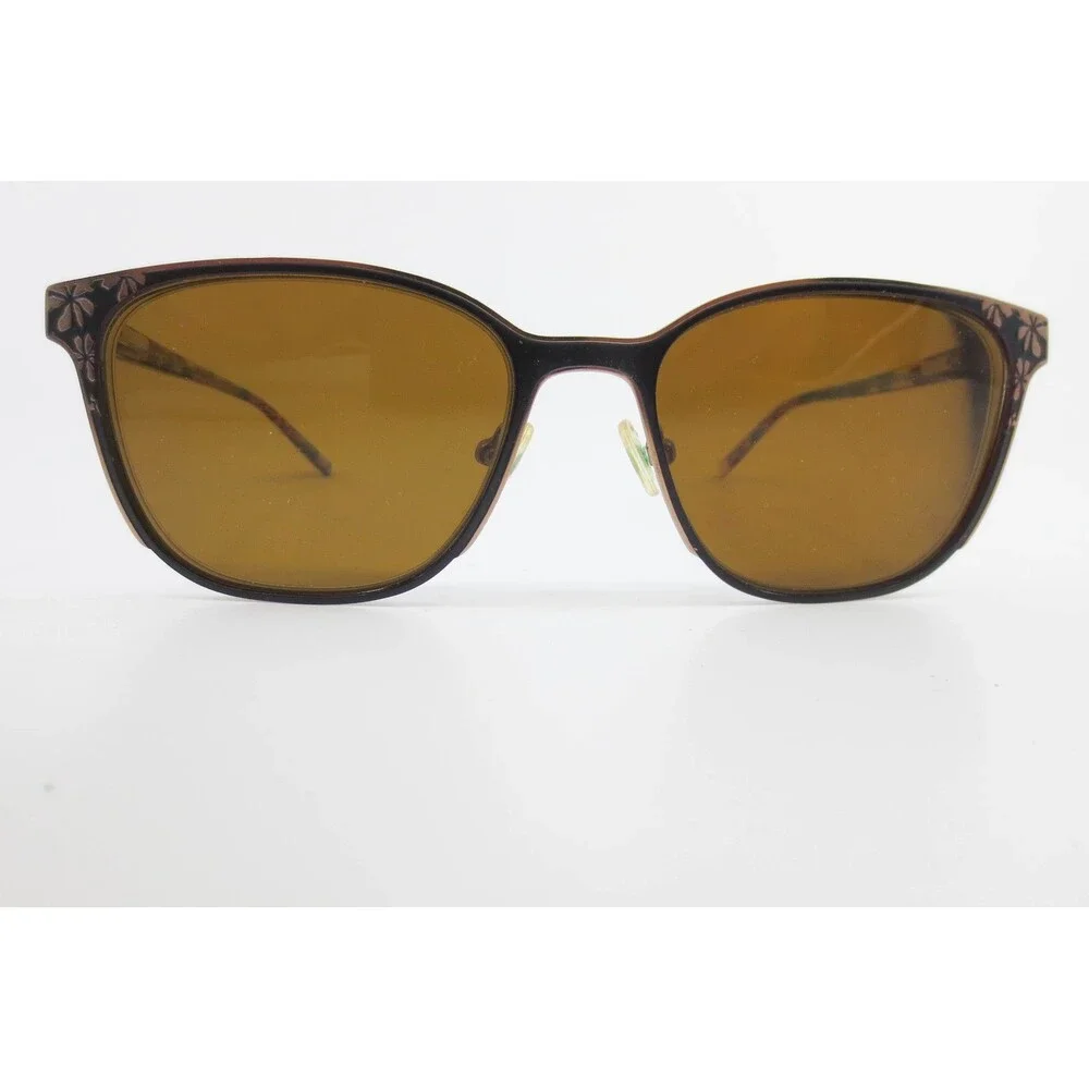 Karen Kane Garden Cress Eyeglasses Brown Floral Cat Eye Frames 53-17-145 35482